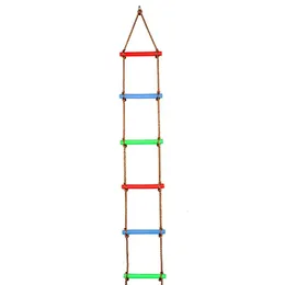 Escada de madeira infantil fiess multi rungs escalada brinquedo de brinquedo de treinamento ao ar livre de treinamento esportivo seguro giro giratório rotativo 240226