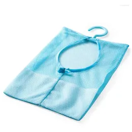 Storage Bags Portable Travel Coat Hangers Multipurpose Clothespin Bag With Clothesline For Bathroom