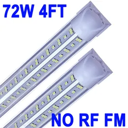 NO-RF RM 25パックLED T8ショップライト、4フィート72W 6500Kデイライトホワイトリンク可能LED統合チューブライトLEDバーライトガレージ、ワークショップ、ワークベンチクレスチ