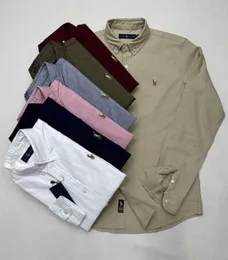 2024 Herr Fashion Casual Polo S långärmad vår- och höstverksamhet Cotton Oxford Non Iron Slim Paul Formell skjorta Högkvalitativ 99JH