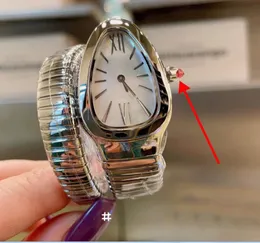 Feminino adota pulseira de movimento suíço importado, cabeça de aço refinado, formato de cor de atualização, combina perfeitamente com o relógio serpentino perfeito