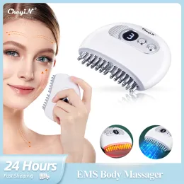 Produkter CKEYIN EMS Body Facial Back och Neck Massager Vibration Electric Meridian Massage Brush TENS HOT COMPRESS MUSCLE MASSAGER