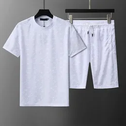 2024 Casual Suit Mens Tracksuit Fashion Summer Sportwear Crew Neck Kort ärmar T-shirt+Shorts 2 Färgalternativ Högkvalitativ M-3XL
