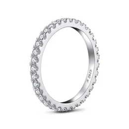 AEW Solid 14K 585 Белое золото 1 2ctw 2 мм DF Цвет Обручальное кольцо для женщин Женское кольцо 210310275K