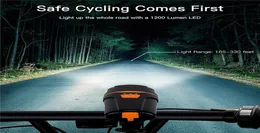 Luce per bicicletta a LED IPX6 Impermeabile USB ricaricabile per bici Luce anteriore Torcia per bicicletta Lanterna posteriore per bicicletta Torcia per faro N8230758