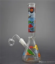 Top quality glass Beaker Bong Simple dab rig Bongs with Ice Catcher Thick Beaker Base hookah Water Pipes with 14mm glass oil burne6311185