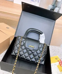 CHANNEL 23K designer crossbody bag luxury handbag womens purse lady clutch shoulder bag small Tote bag top handle messenger Genuine leather fashion Black19*12*6cm