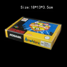 ケース10pcs/lot creal clear snes for n64ゲームボックスプロテクターケースCIBゲームゲームボックス用プラスチックペットプロテクター