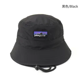 Unisex Designer-Sonnenschutz, schnell trocknend, für Damen, Kordelzug, Sonnenschutz, Eimer, breite Krempe, lässige Mode, Straße, Männer, Sonnenstickerei, Berg, Buchstabe Gorros