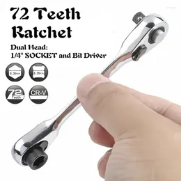 Mini Ratchet Wrench Double Ended Quick Socket Screwdriver Hex Torque Wrenches Handreparationsverktyg