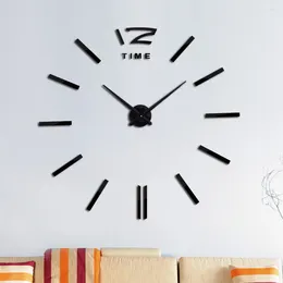 Wall Clocks 3d House Clock Design Acrylic Mirror Stickers Accessories Decorative Living Room
