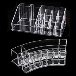 Estoques 16/18 orifícios de acrílico Tattoo de maquiagem de tatuagem Cristal Box Box Makeup Pigmment Caps Stand Stand Rack Stand Rack Stand