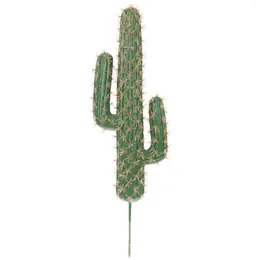 Dekorativa blommor Kaktusmodell husväxter konstgjorda faux för inomhus små simulerade prydnader pärla bomull sticka bankett