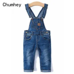 Pantskirt Chumhey 08y Kids Overalls Baby Boys Girls Bib Suspender Jeans Soft Stretchy Denim Trousers Children Clothing Clothes Spring