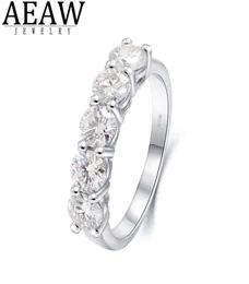 20CTW Round Cut DF Color Center14K White Gold Plated Female Gold Ringwedding Ringpave Set Style 2201219575602