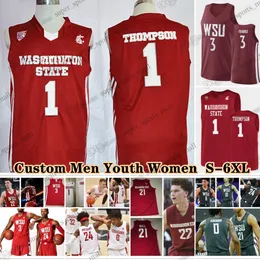 NCAA Custom S-6XL State Cougars College Basketball 13 Isaac JonesJerseys 2 Myles Rice 20 Rueben Chinyelu 0 Jaylen Wells Kymany Houinsou Isaiah Watts Jabe Mullins