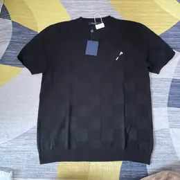 Włoch w stylu pin vintage designer wełniany wełniany dzianina T -koszulka Summer Casual unikalne mężczyzn Kobiety Tshirt 24ss 28 lutego