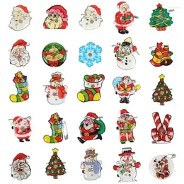 Brooches 25 Pcs Christmas Glow Brooch Lapel Pin Adorable Breastpins Distinctive Corsages Chic Festive Costume Prop Plastic Child