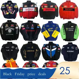 Racing Suit Formula One Racing F1 Jacket Autumn And Winter Fashion Full Embroidered Cotton Clothing Spot Sales Designer Motorcycle Mens Jacket 177