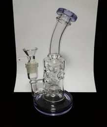 2017 미국 두꺼운 여가 부분 보라색 유리 스트레이트 팹 eggo 구멍 Perc Smokinglass Bongs Recycle Oil Rigs Glass Bong Pipes3275287