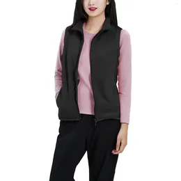 Women's Vests Fleece Jacket Outdoor Vest Fall And Winter Warm Comfy Sweaters Tan Cardigan Button Big Sweater For Women