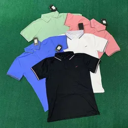 Erkek tasarımcı polo gömlek marka giyim erkekler kumaş polos t-shirt yakalı kısa kol moda gündelik yaz bahar sporları tişörtler tişörtleri üst renk boyutu 3xl