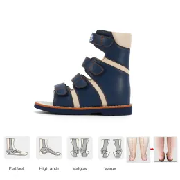 Outdoor Baby Sandals Boys Children High Cut Straps Orthopedic Walking Shoes Professinal Clubfoot Footwear With Arch Support Insole