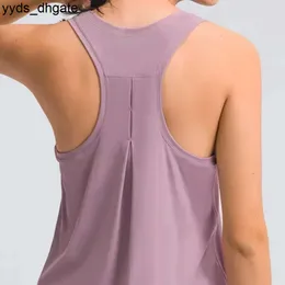 Lu Lu Align Loose Women Sports Tank Top Força Elástica Quick Dry Running Exercício Camisas Sem Mangas Verão Colete Fitness Smock Yoga Lemon LL 2024