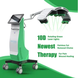 Laser 10d ad alta efficienza che dimagrisce dispositivo di bellezza brucia grassi riduzione della cellulite perdita di peso luce verde fredda forma del corpo macchina per stringere la pelle