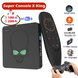 Игроки Kinhank Retro Super Console X King Amlogic S922X Android TV Box Emuelec 4,5 Игровая консоль для PS1/PSP/N64/SS Wi-Fi 6