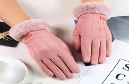 Fashion Women039s Gloves In Autumn And Winter Windproof Warm Plus Velvet Gloves269m1564370