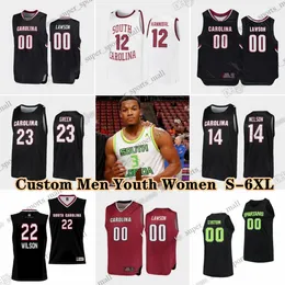 NCAA Custom S-6XL South Carolina College Basketball 2 B.J. Mack Jerseys 55 Ta'Lon Cooper 5 Meechie Johnson 30 Collin Murray-Boyles Zachary Davis Morris Ugusuk Clark Stute