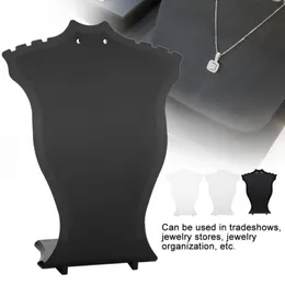 Jewelry Display Stand Pendant Necklace Chain Holder Earring Bust Display Stand Showcase Rack Black White Transparent345k