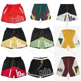 Designer mens shorts praia calças curtas das mulheres shorts de algodão casual versátil rhude secagem rápida respirável malha shorts