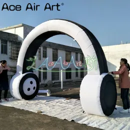 wholesale 4.2m High 3m Width Large Inflatable Headphone Earphone Model Inflatable Outdoor Headset Arch For Advertising/Pop Music Event Decoration