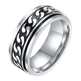 Обручальные кольца Mprainbow, мужская цепочка-спиннер, 8 мм, кольца из нержавеющей стали, подарки на день рождения для папы, папы, парня, парня