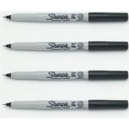 Маркеры Sharpie 37002 Постоянный маркер ультра -тонкий точка масла водонепроницаемые чернила черная синяя краска маркер шаркер