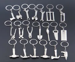 Portable KeyChain Home Essential Tools Rostfri Key Chain Rings Creative Mini Ax Saw Wrench Hammer Shape Keyring Birthday Gift4869403