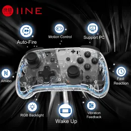 GamePads Iine Gen4 RGB Wireless Controller Wake Up Support PC Steam Compatible Nintendo Switch/Switch Lite/Swtich OLED