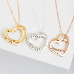 Necklaces Necklaces Necklaces Personalized Heart-shaped Name Necklace Customized Whisper Charm Sister Mom 240228