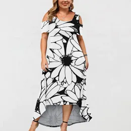 Casual klänningar kvinnor stor storlek klänning besättning hals fall för kvinnor maxi sundresses mor till bruden mitten av längden