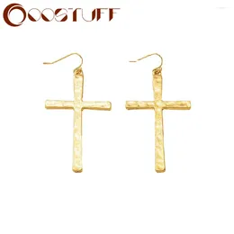 Dangle Earrings Gold Color Cross Hook For Women Punk Boho Suspension Pendant Brincos Gothic Jewelry Ethnic Pendientes Accessories 2024