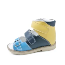 Outdoor Boys Leather Sandals Children Orthopedic School Shoes For Kids Baby Toddlers Fashionable Summer Walking Flatfoot Footwear