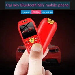 Gamepads f488 mini mobiltelefon 1.0 "bilnyckel telefone dual sim mp3 bluetooth dialer magisk röst samtal finger storlek billiga små mobiltelefoner