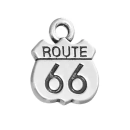 Schmuck Rainxtar Double Side Vintage American the Mother Road Route 66 Legierung Schmuck Charms 50 Stück Aac102