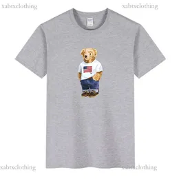 Designer-T-Shirts Marke Bear Poloshirts Herren Ralph T-Shirts Lauren T-Shirt Poloshirt Herren Damen Sport Sommer Baumwolle Mode Herren Damen T-Shirts Schwarz Luxus
