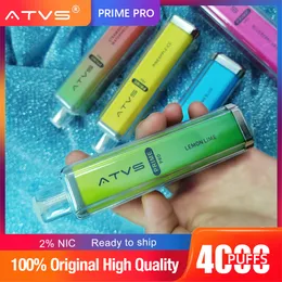 원래 ATV 일회용 vape 박스 12000 4000 퍼프 퍼프 12k E 담배 충전식 일회용 vape 메쉬 코일 10ml 사전 채워진 포드