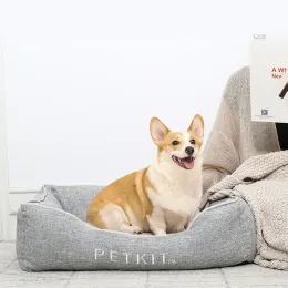 Mats äkta petkit säng husdjur katt hundmatta tillbehör vinter varmt bo borttagbart och tvättbart madrass sammet för husdjur för husdjur