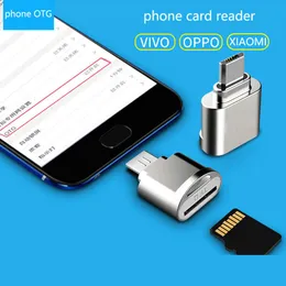 Communications Mobile Reader med USB/ Type-C Connector för Micro SD (TF) kortläsning Bilder Videor på Android Phone