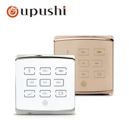 Hoparlörler Oupushi A1 Duvar Amplifikatöründe Altın Renk Hoparlör Ses Sistemi Bluetooths uzaktan kumanda USD kart TF Kart Ev için